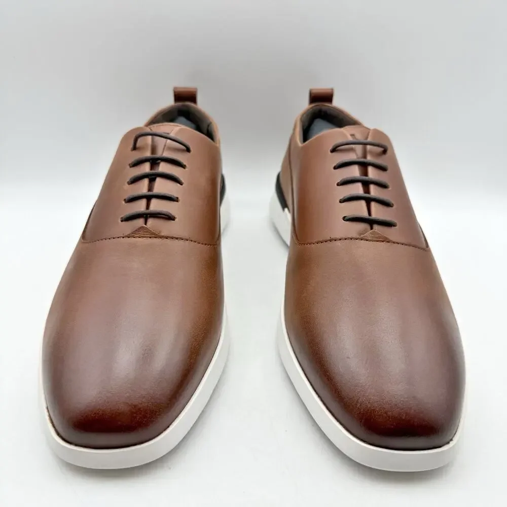 Wolf & Shepherd Mens Crossover Longwing Oxford Sneakers US 12 Brown Leather NIB
